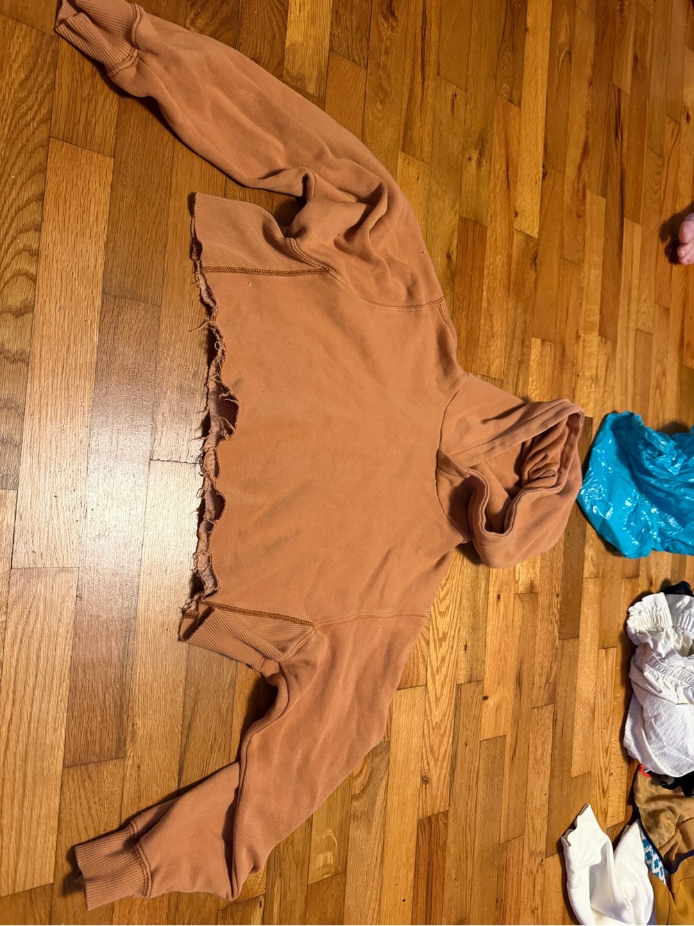aerie Cropped Hooded Sweatshirt - Rusty Orange